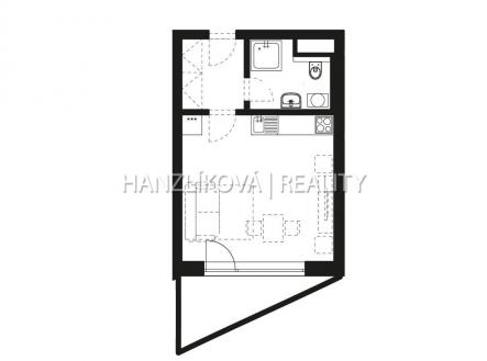 Pronájem bytu, 1+kk, 28 m²