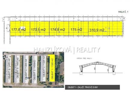 Pronájem - komerční objekt, sklad, 1 320 m²