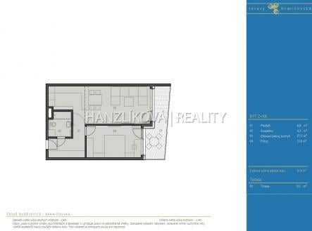 Pronájem bytu, 2+kk, 52 m²