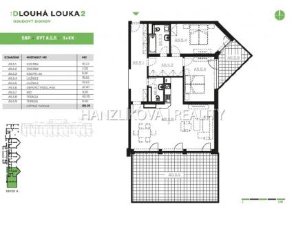 Pronájem bytu, 3+kk, 99 m²