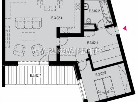 Pronájem bytu, 2+kk, 75 m²