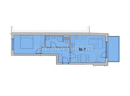 Pronájem bytu, 2+kk, 51 m²