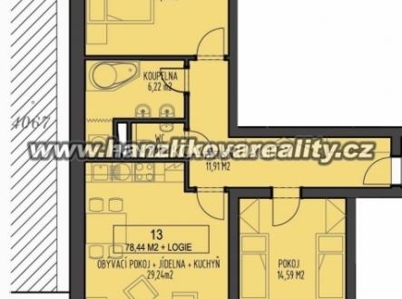 Pronájem bytu, 3+kk, 78 m²