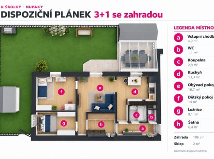 Prodej bytu, 3+1, 177 m²