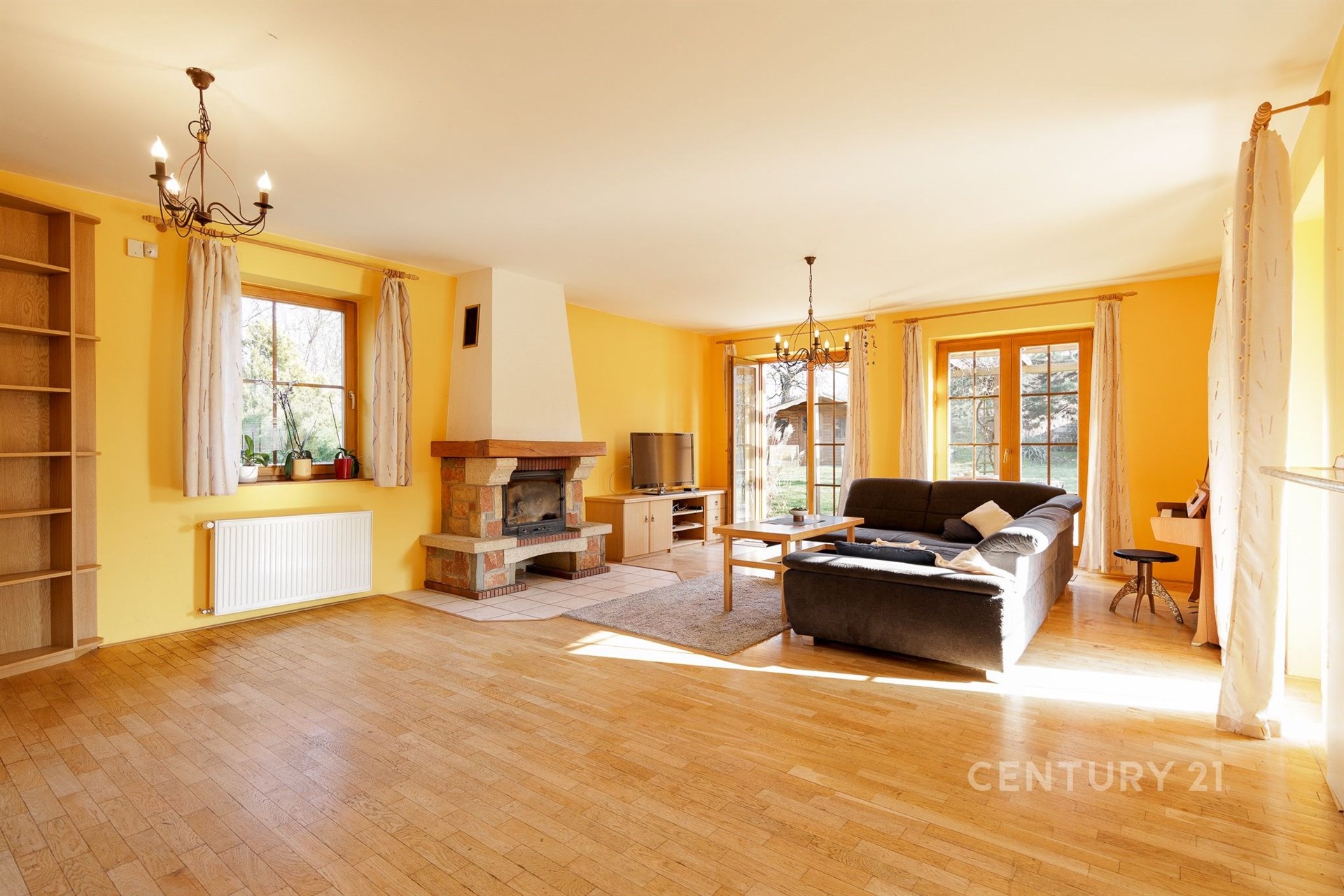 RD Podchýšská 113, Praha – Cholupice, obývací pokoj