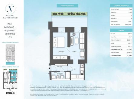 Prodej bytu, 2+kk, 47 m²