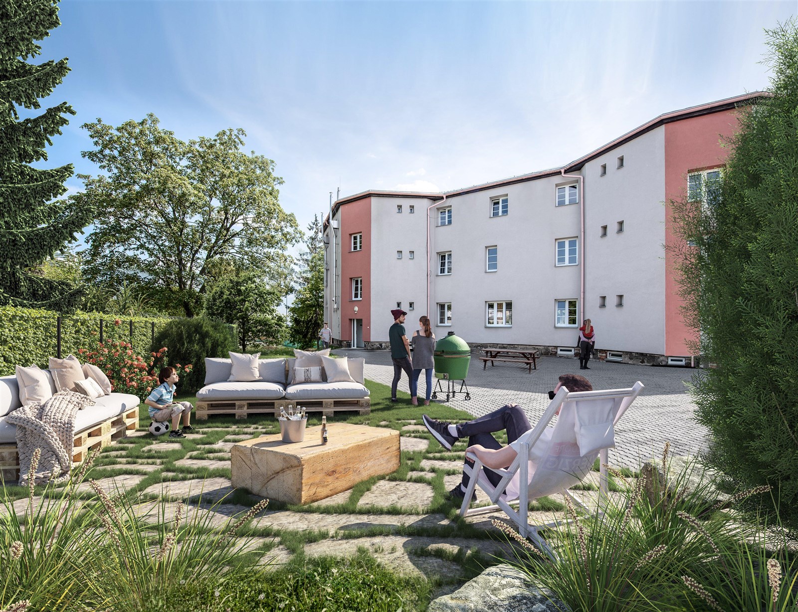 Bytová jednotka 2+1 s předzahrádkou