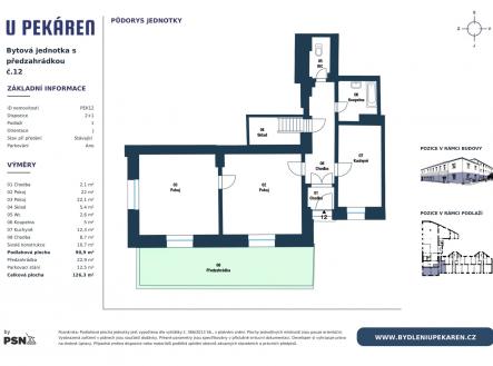 Prodej bytu, 2+1, 126 m²