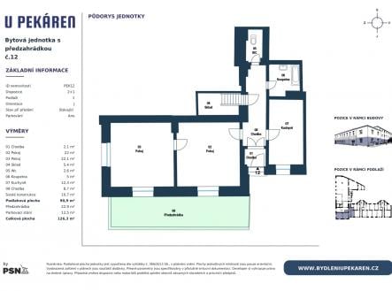 Prodej bytu, 2+1, 126 m²