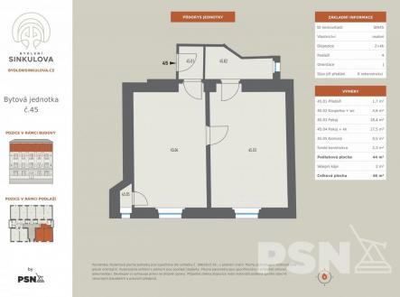 Prodej bytu, 2+kk, 44 m² obrázek