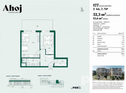 Prodej bytu, 2+kk, 52 m² obrázek