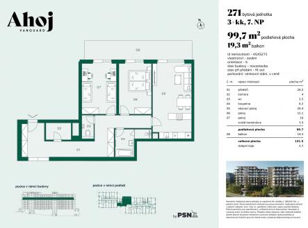 Prodej bytu, 3+kk, 132 m²