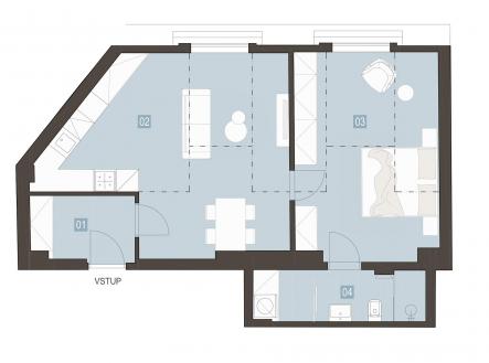 Prodej bytu, 2+kk, 63 m²