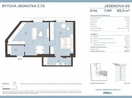 Prodej bytu, 2+kk, 67 m²