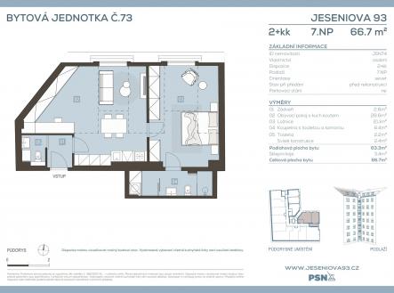 Prodej bytu, 2+kk, 67 m²