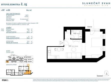 Prodej bytu, 2+kk, 60 m²