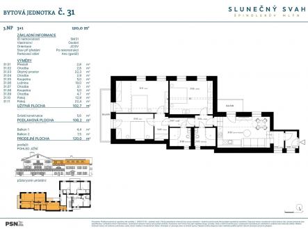 Prodej bytu, 4+kk, 120 m²