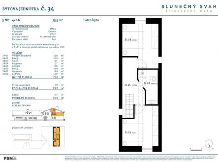 Prodej bytu, 4+kk, 76 m²