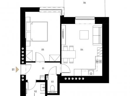 Prodej bytu, 2+kk, 45 m²