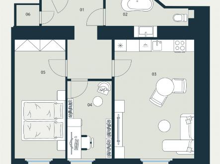 Prodej bytu, 3+kk, 64 m²