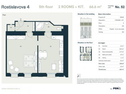 Prodej bytu, 2+kk, 67 m²
