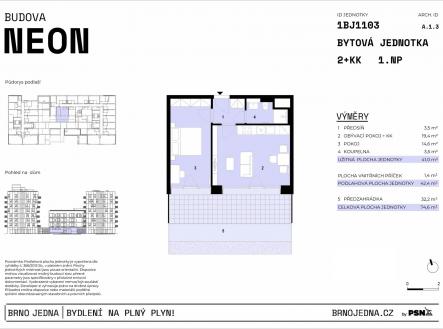 Prodej bytu, 2+kk, 75 m²