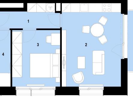 Prodej bytu, 2+kk, 48 m²