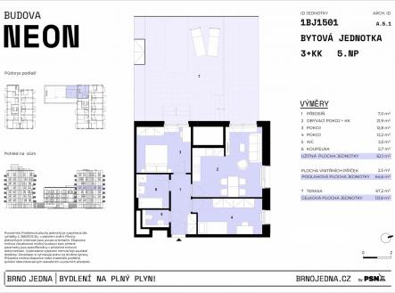 Prodej bytu, 3+kk, 132 m²