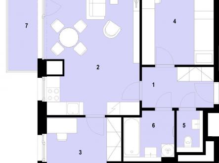 Prodej bytu, 3+kk, 74 m²