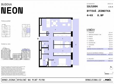Prodej bytu, 4+kk, 109 m²