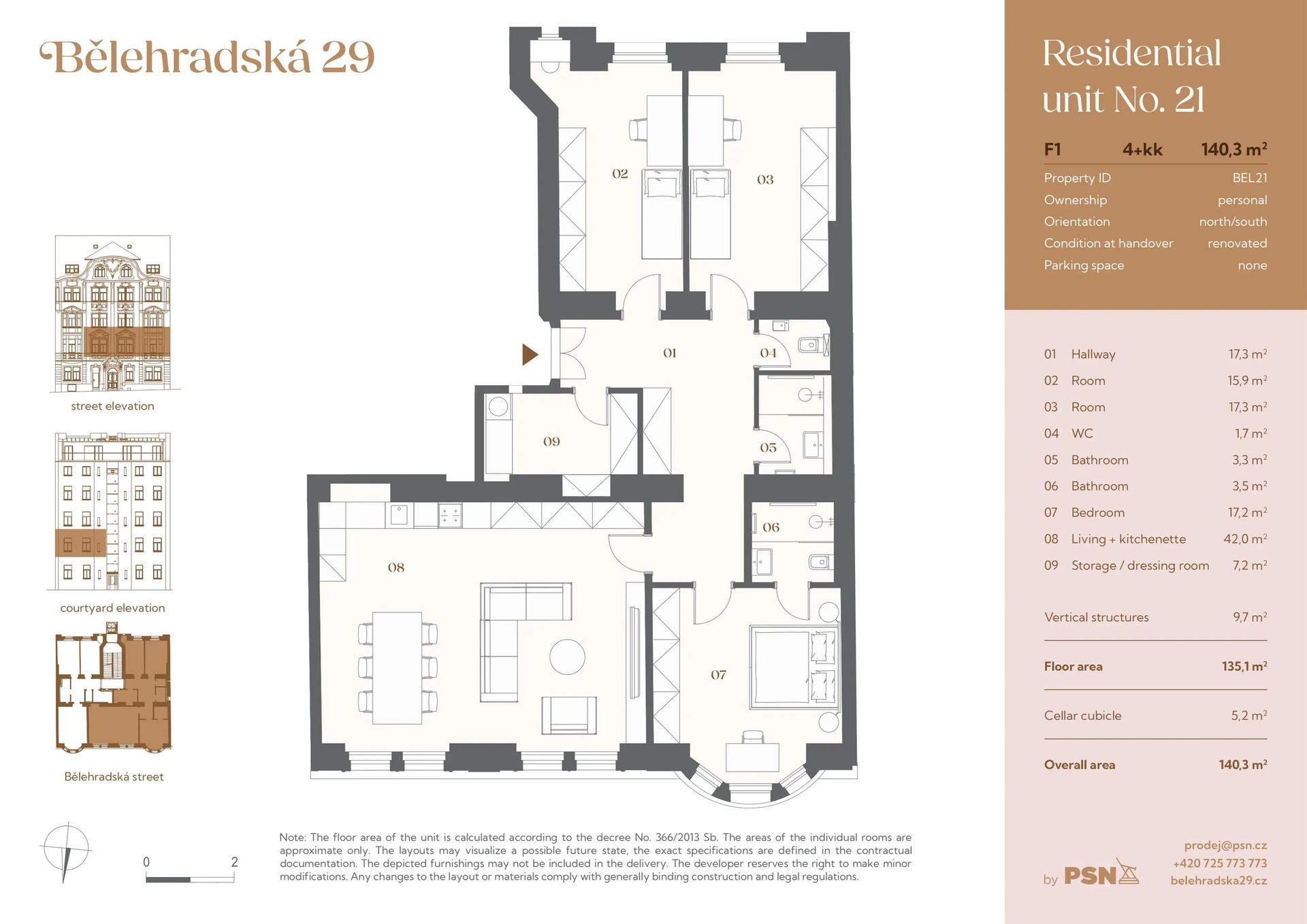 Velkorysý byt 4+kk na Vinohradech