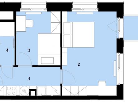 Prodej bytu, 2+1, 44 m²