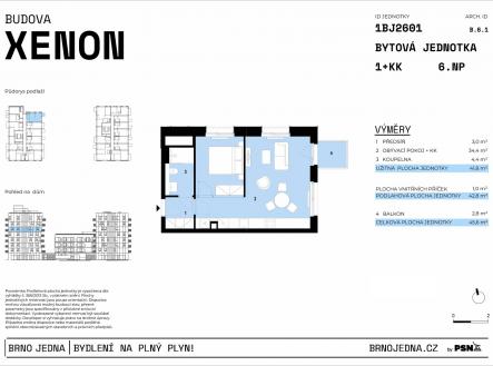 Prodej bytu, 2+kk, 46 m²