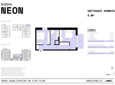 Prodej bytu, 2+1, 47 m²