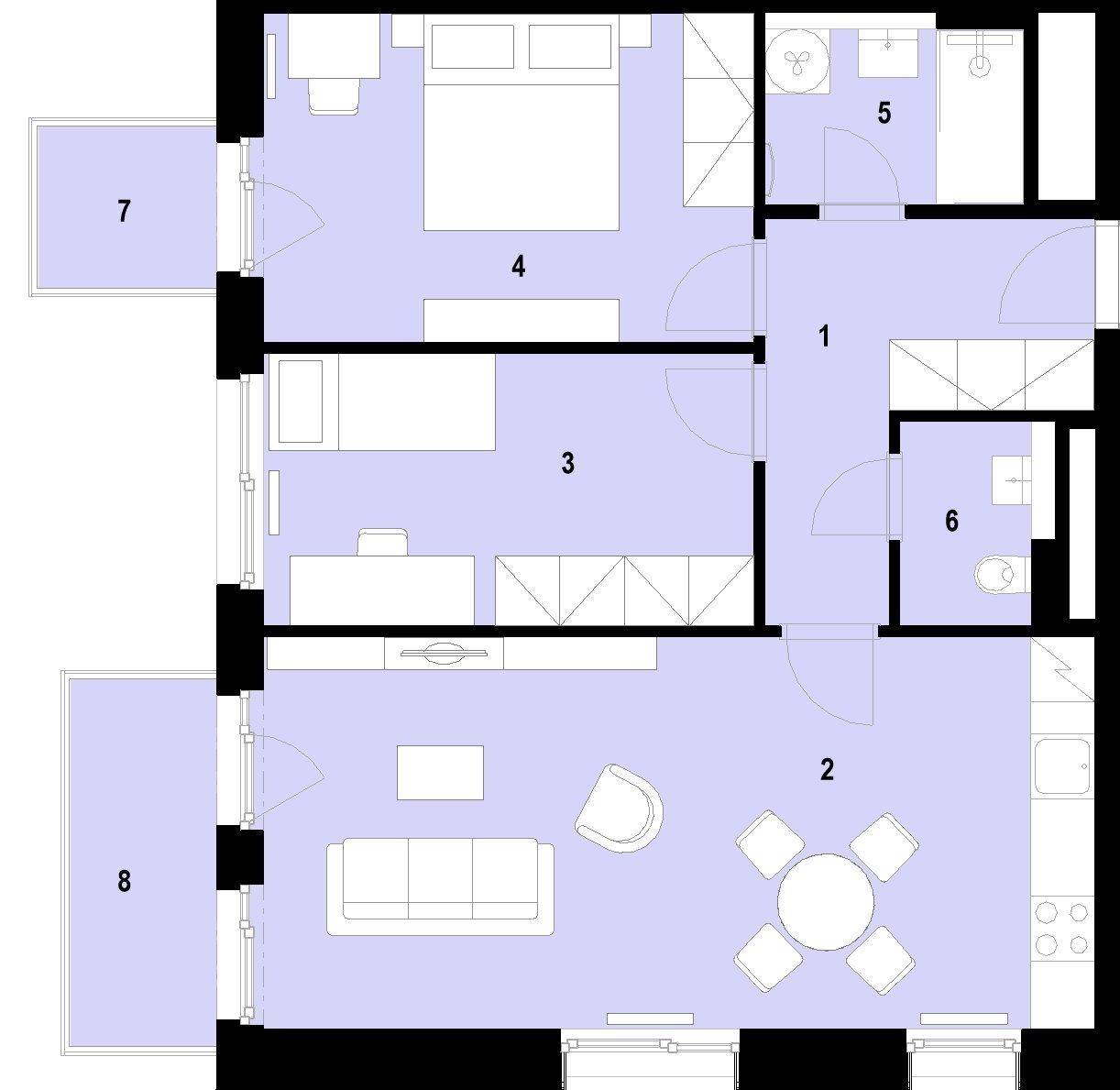 Prostorné 3+kk s balkonem