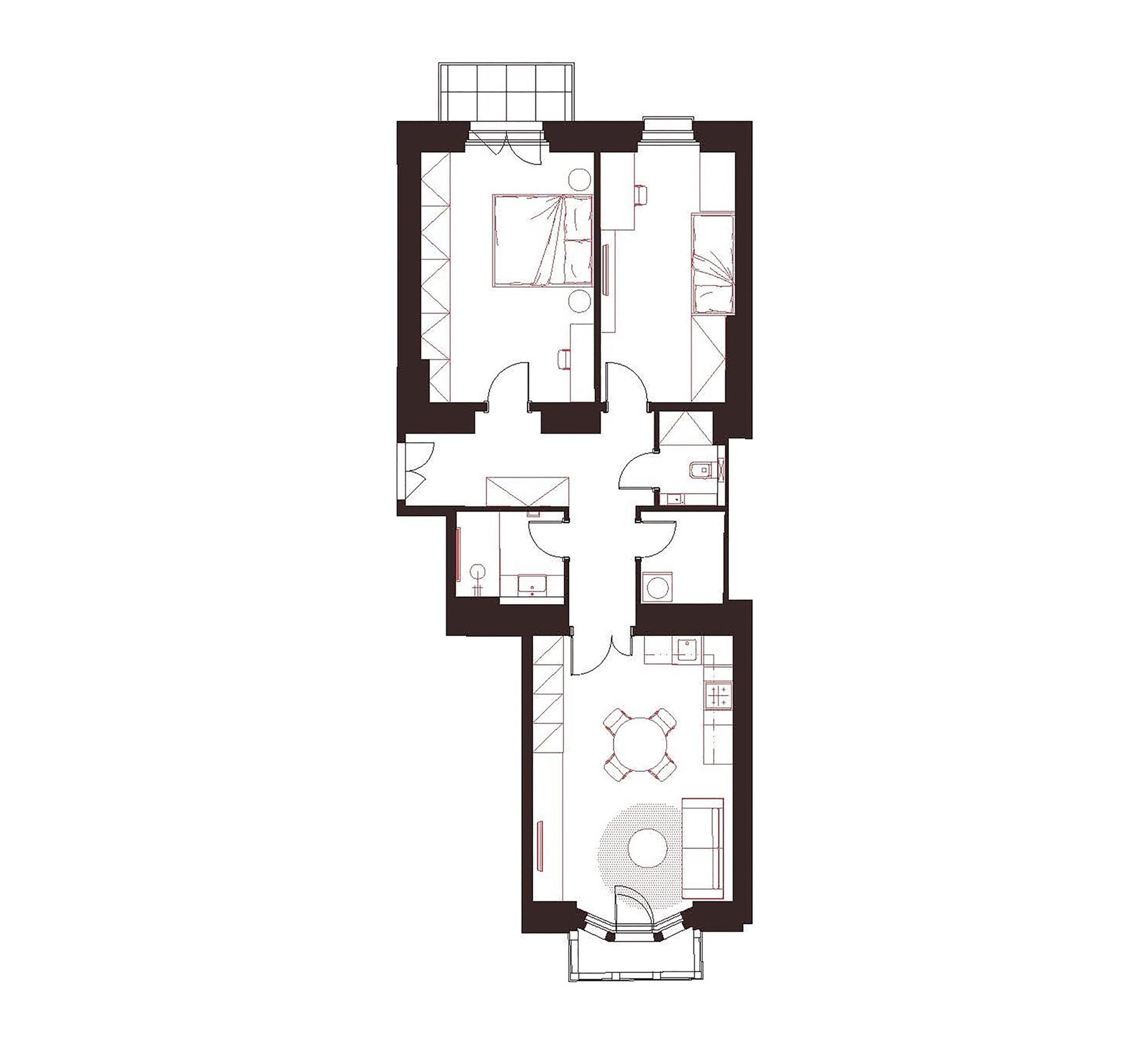Prostorný byt 3+kk s balkonem, 3. NP