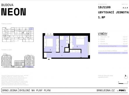 Prodej bytu, 2+1, 47 m²