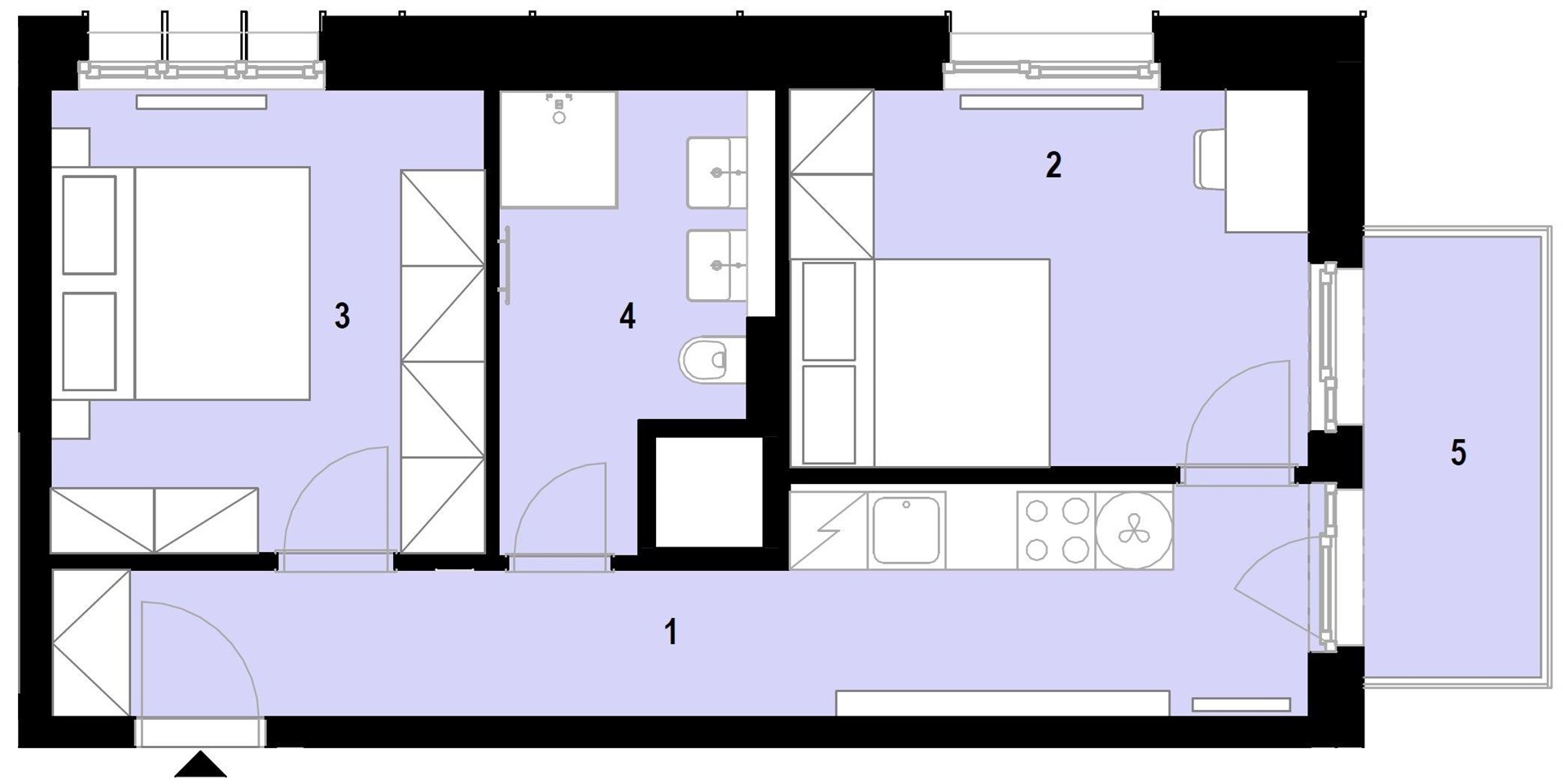 Praktické 2+kk s balkonem