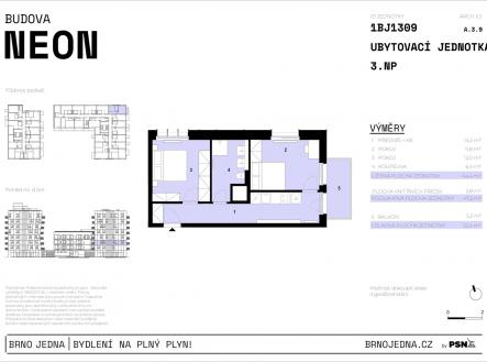Prodej bytu, 2+1, 52 m²