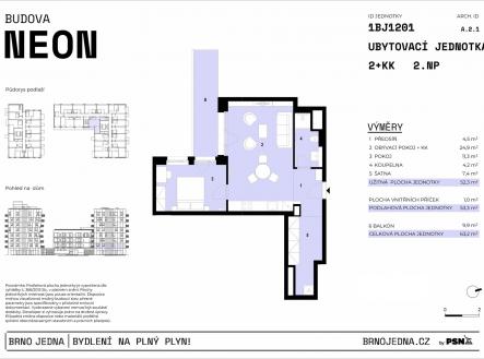 Prodej bytu, 2+kk, 63 m²