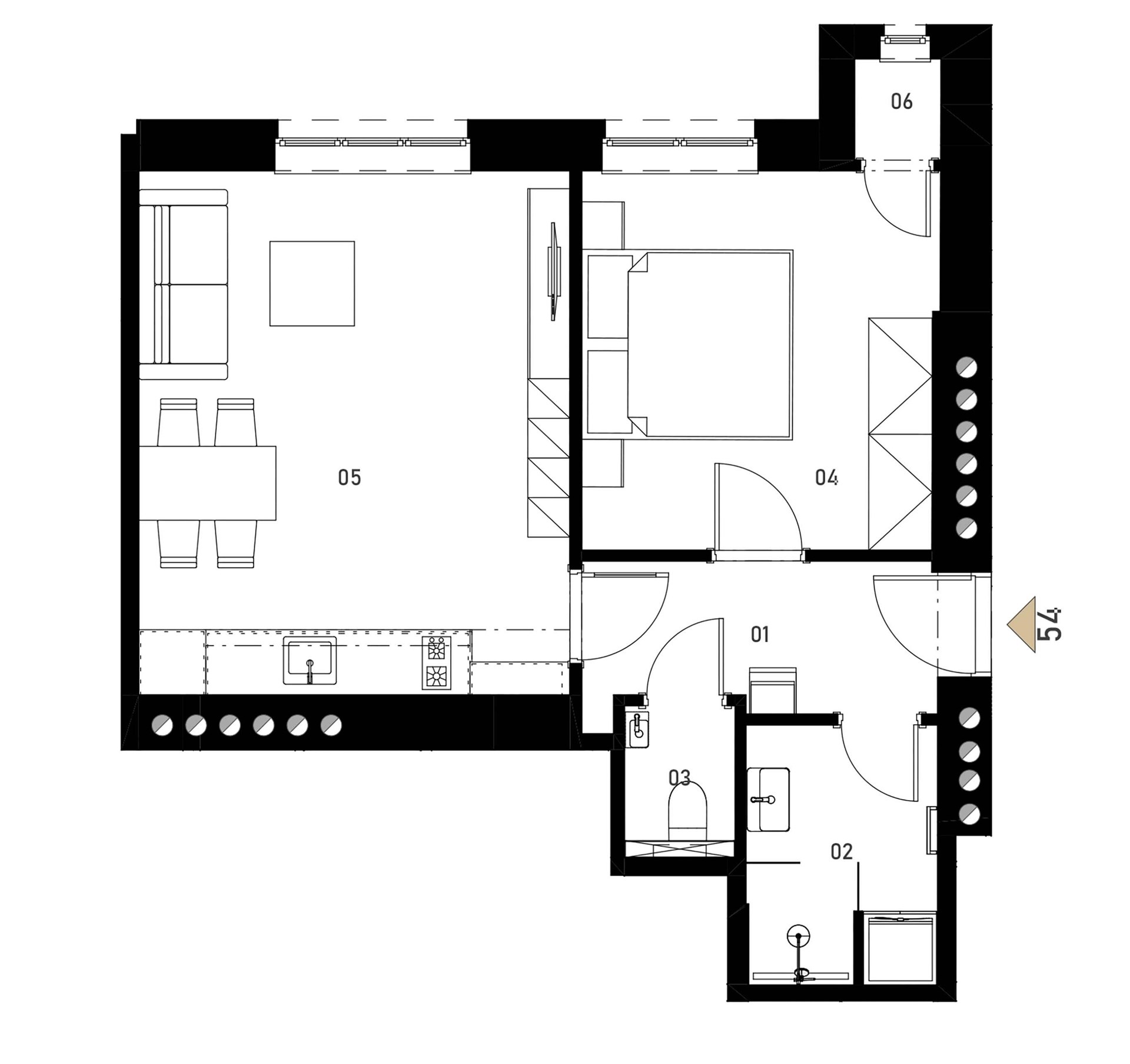 Moderní byt 2+kk, 5. NP