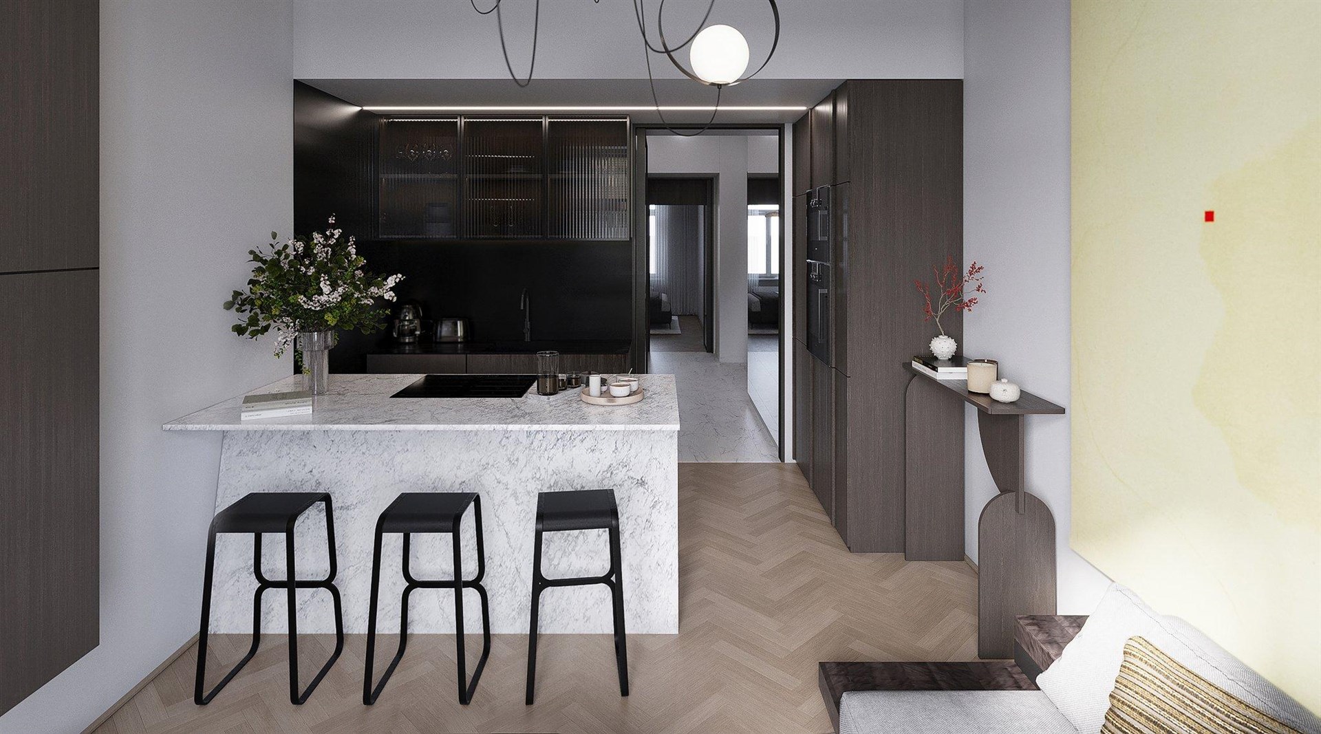 Prosvětlený byt 2+kk s balkonem, 4. NP