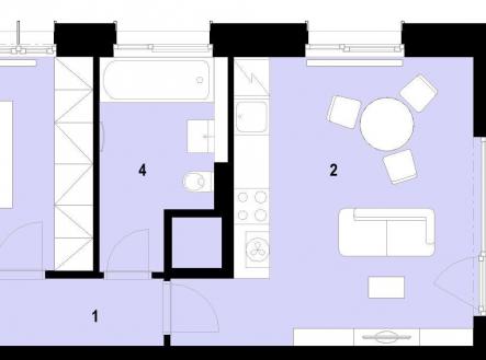 Prodej bytu, 2+kk, 53 m²