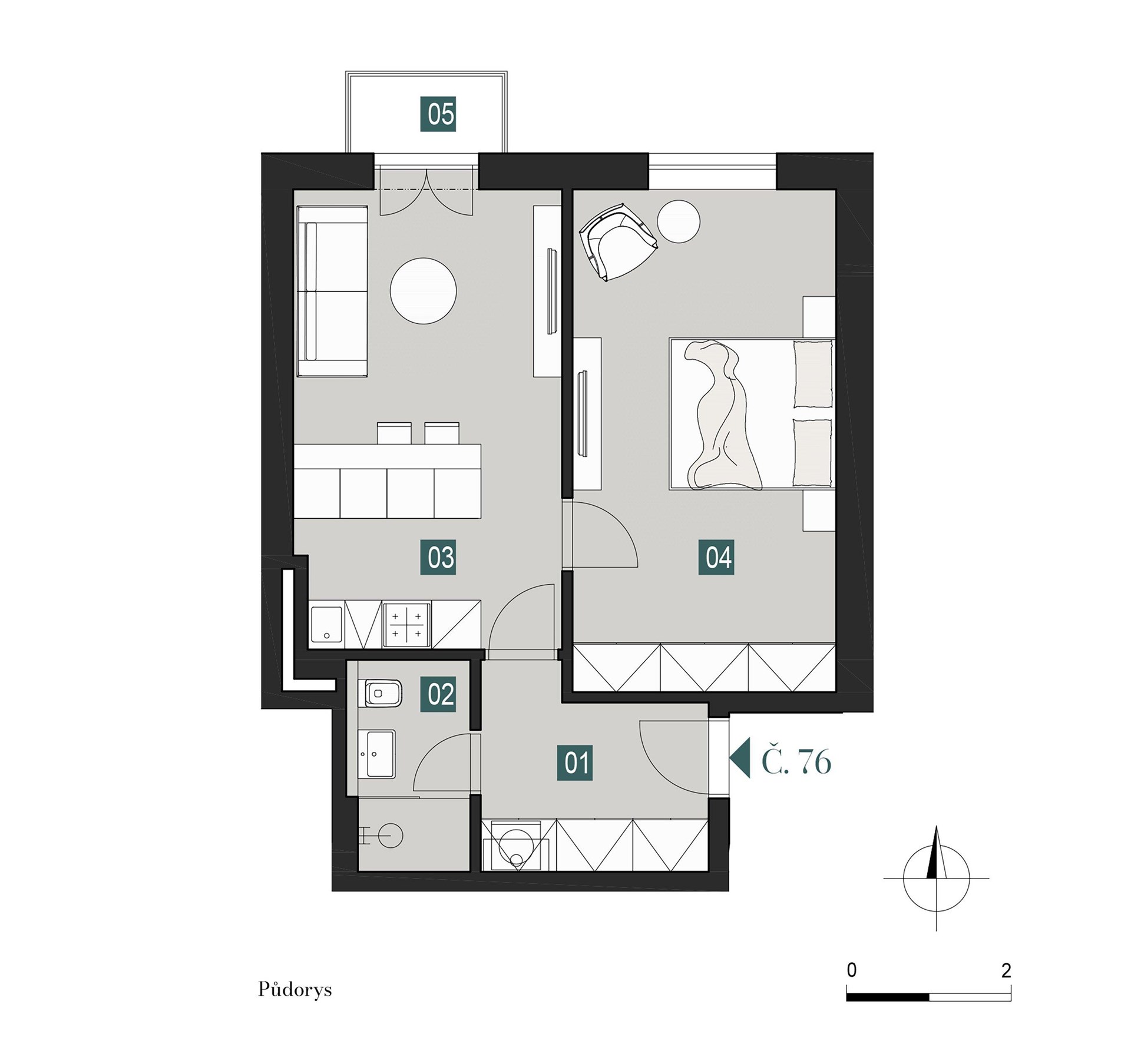 Bytová jednotka č. 76