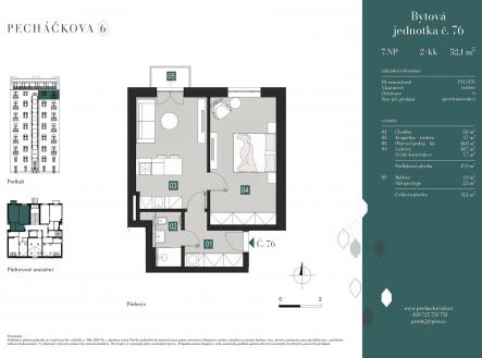 Prodej bytu, 2+kk, 52 m²