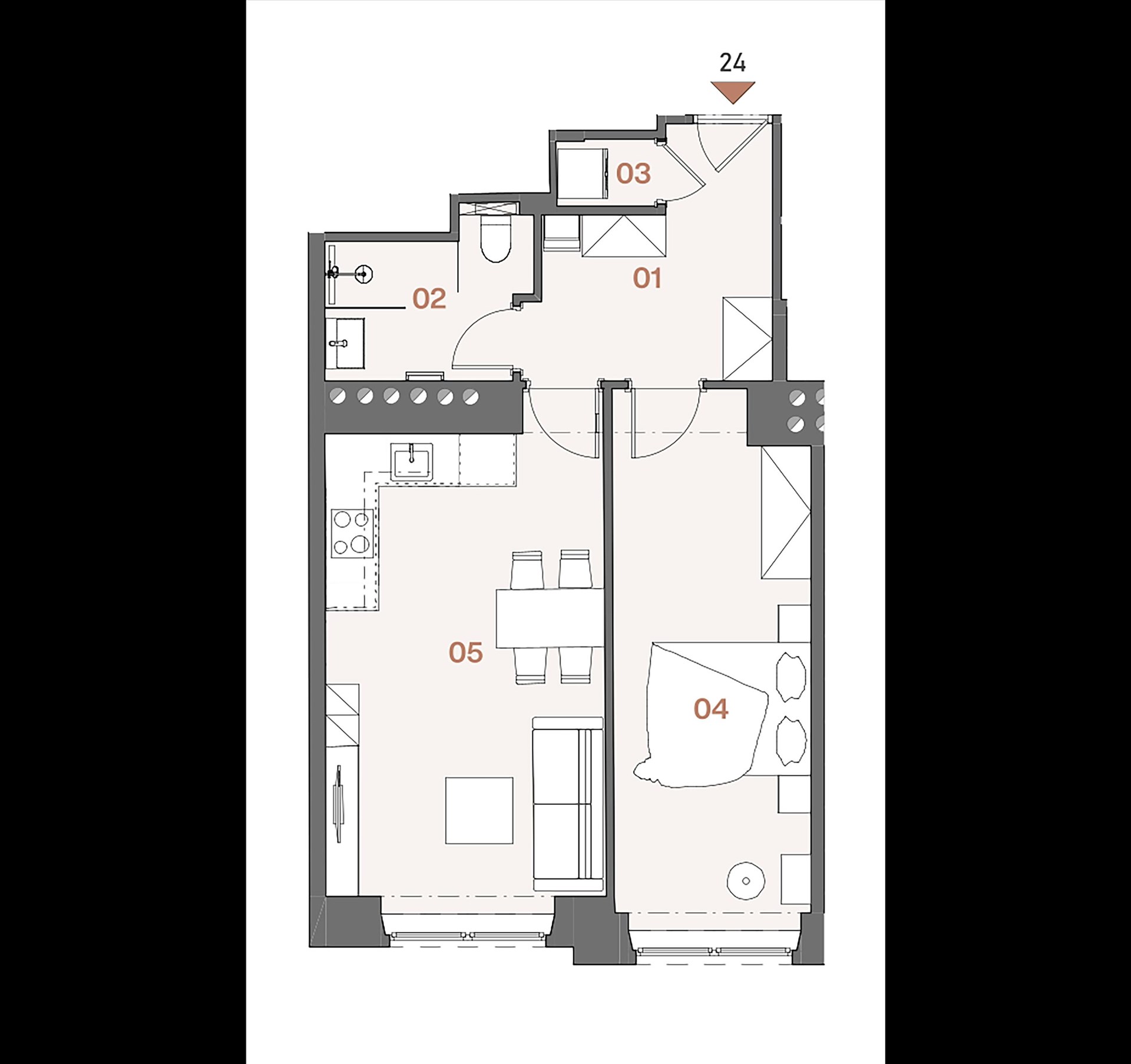 Prostorný byt 2+kk na Žižkově