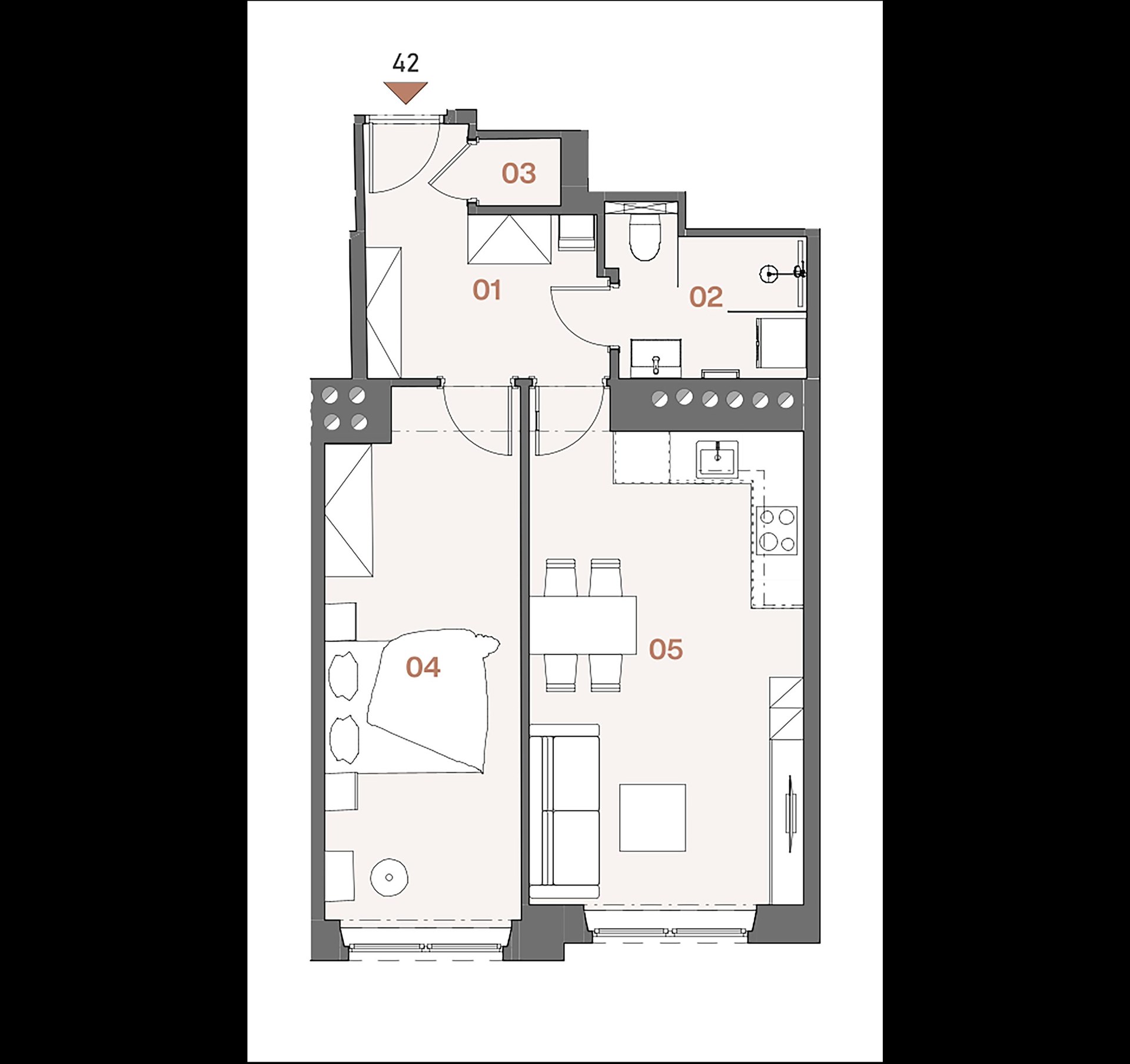 Prostorný byt 2+kk na Žižkově