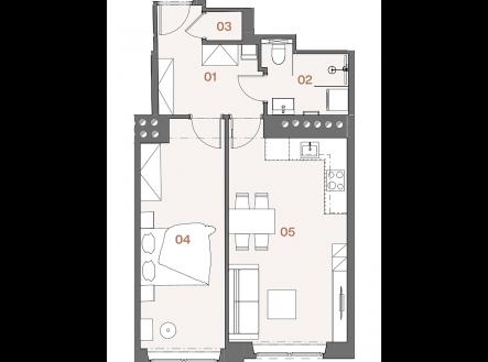Prodej bytu, 2+kk, 51 m²