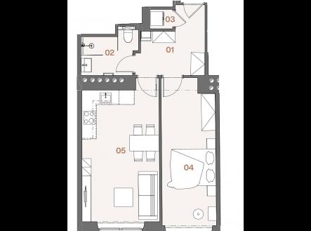 Prodej bytu, 2+kk, 50 m²