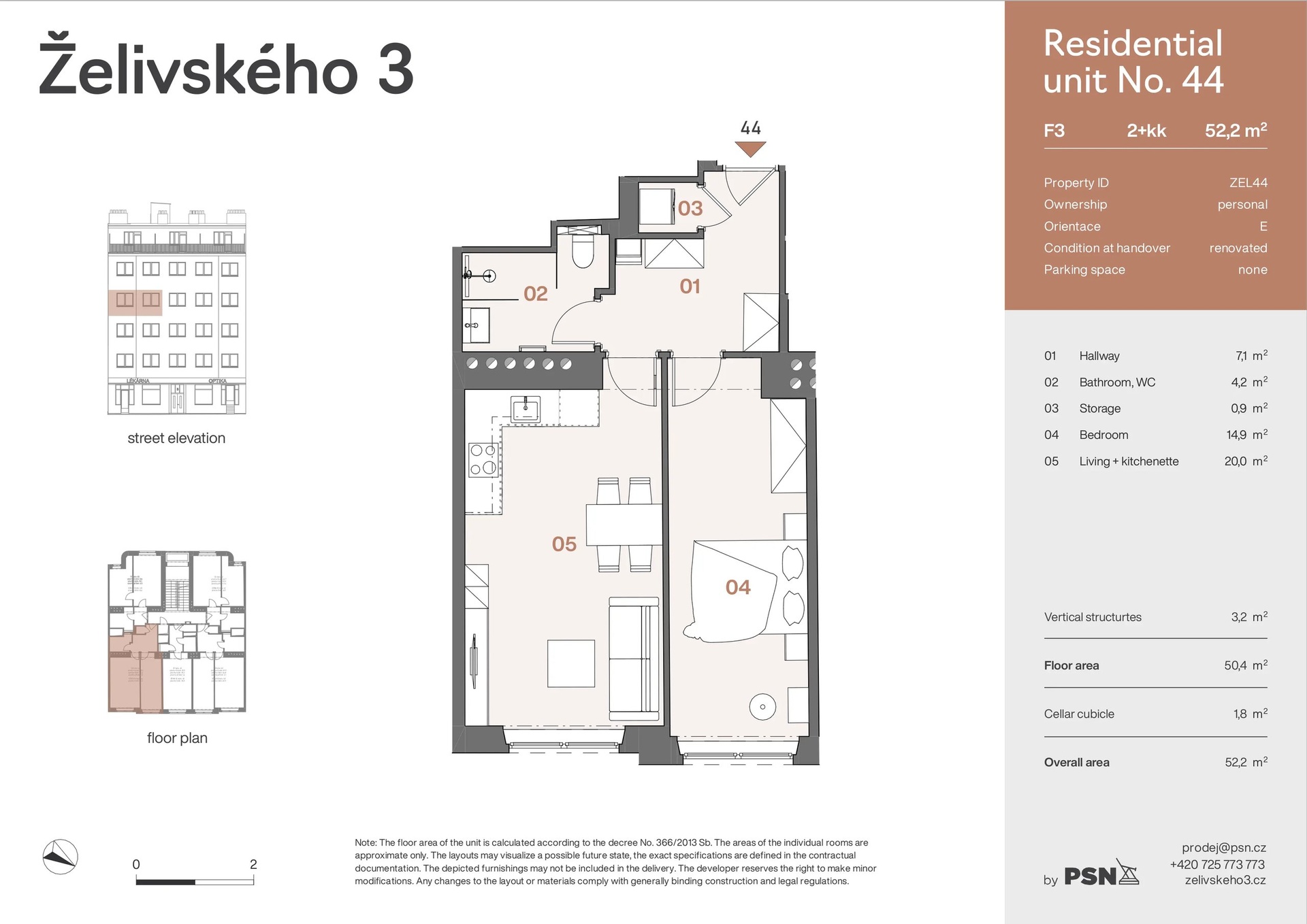 Prodej bytu 2+kk 47 m², Praha 3